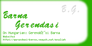 barna gerendasi business card